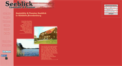 Desktop Screenshot of hotel-pension-seeblick.de